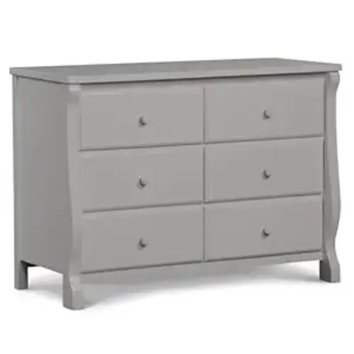 Delta Children Universal 6 Drawer Dresser with Interlocking Drawers - Greenguard Gold Certified, Grey