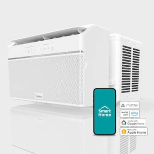 8,000 BTU 115-Volt U Plus Shaped Smart Inverter Window Air Conditioner Wi-Fi, for up to 350 sq. ft. Energy Star