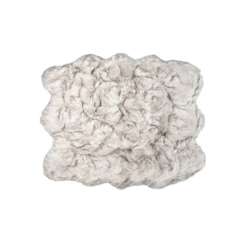 Oguz Tan Faux Sheepskin Fur Area Rug