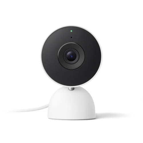 Google Nest Cam Indoor (Wired, 3rd Gen) - Indoor Security Camera with 2K Video - Works with Google Home - With Gemini - Snow