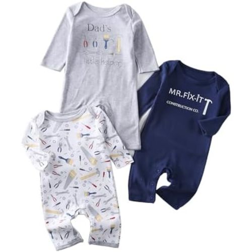 Baby Boy Romper Baby Long Sleeve Romper Toddler One-Piece Jumpsuit Newborn Girls Clothes Set