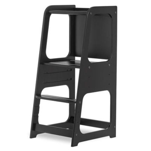 Explora Tower & Step Stool in Black, Anti-Slip Base, Multipurpose Kids Step Stool