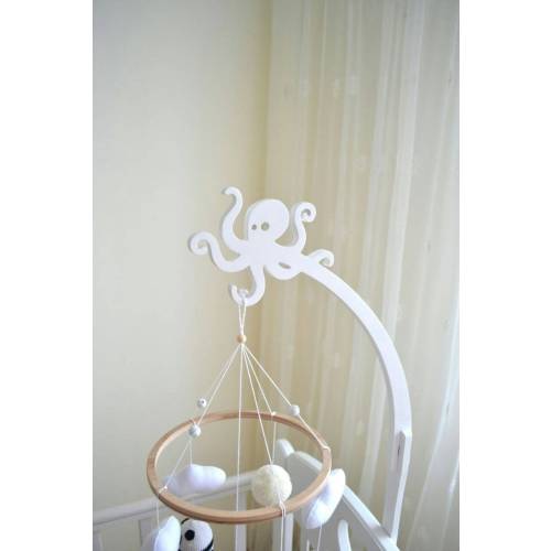 Wood Crib Mobile Arm: Ocean Mobile Holder