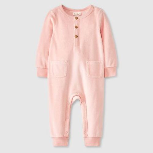 Baby Velour Romper - Cat & Jack™ Pink 3-6m