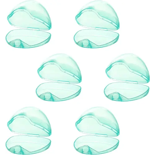 Accmor Pacifier Case, Pacifier Holder Case, Pacifier Container for Travel, BPA Free,Transparent Green, 6 Pack