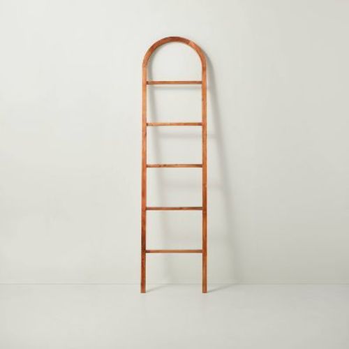6' Arched Wood Throw Blanket Ladder Brown - Hearth & Hand™ With Magnolia