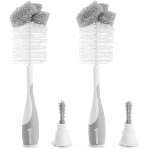 Munchkin® Sponge™ Bottle Brush, Grey, 2 Count (Pack of 1)