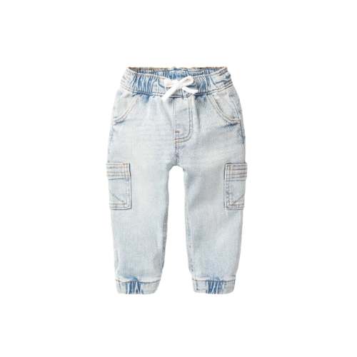 Cargo Denim Jogger - Light Wash