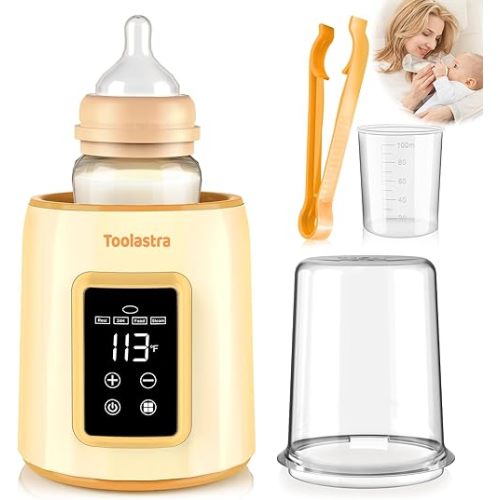 Bottle Warmer, Faster Heating Baby Milk Warmers for All Bottles with Accurate Temp Control Water Bath Tech and Auto Shut-Off, BPA-Free Multifunctional Bottle Warmer for Breastmilk and Formula