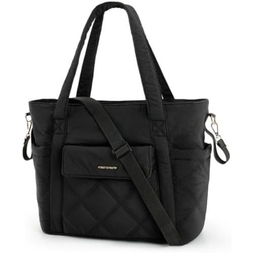 mommore Diaper Bag Tote Small Baby Bag with Insulated Pockets, Lightweight Mommy Tote with Stroller Straps, Nurse Gym Travel