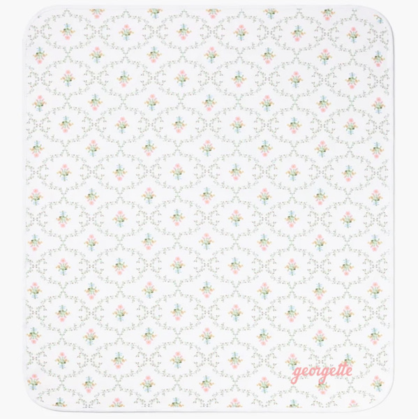 The Baby Blanket - Pastel Trellis w/ monogram