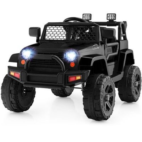 Costway 12v Kids Ride On Truck Car Electric Vehicle Remote With Music & Light Red
