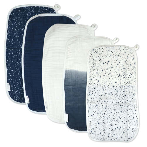 5-Pack Organic Cotton Multi-layer Woven Burp Cloths | Honest Baby Clothing