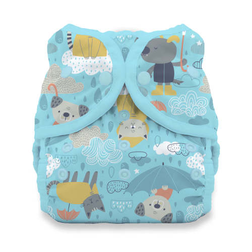 Thirsties Duo Wrap - Snap Diaper Cover (Size One, Drizzly)
