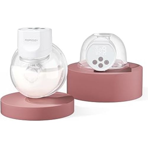 Momcozy Breast Pump Hands-Free S12 Pro, Wearable & Portable Pump with Soft DoubleFit Flange, 3 Modes | 9 Levels Double Electric Pump Wireless, Smart Display, 24mm, 2 Pack