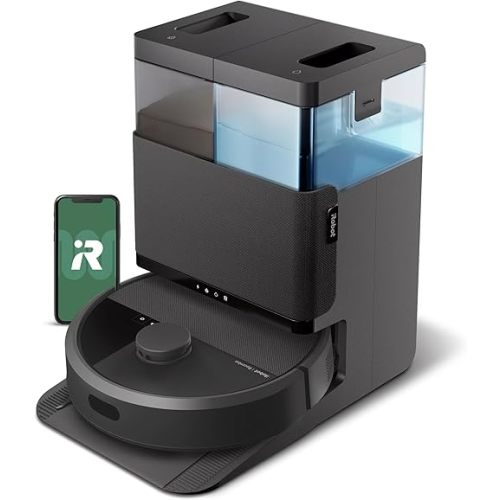 iRobot Roomba Plus 405 Combo Robot Vacuum & Mop + AutoWash Dock - Spinning Mop Pads, Self-Empties, Pad Washing & Drying, Self-Cleaning, Pad-Lift, LiDAR Navigation