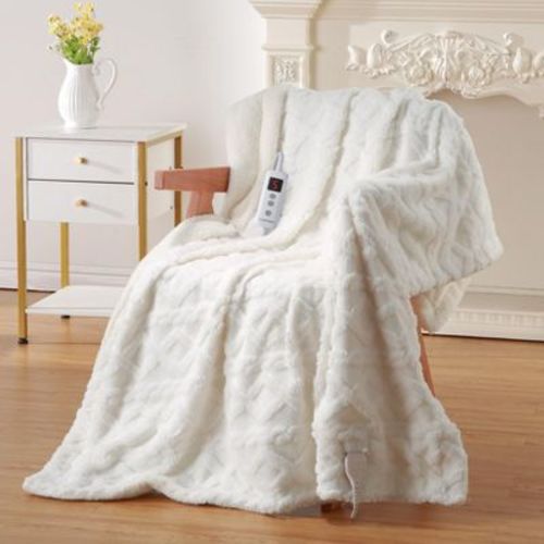 Heated Throw Blanket - Thick Soft Washable Electric Blanket with 10 Heat Settings, Washable Fast Heating Blanket Throw, Sofa and Bed
