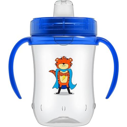 Dr. Brown's Milestones Soft Spout Sippy Cup with Handles - Blue - 9oz - 9m+