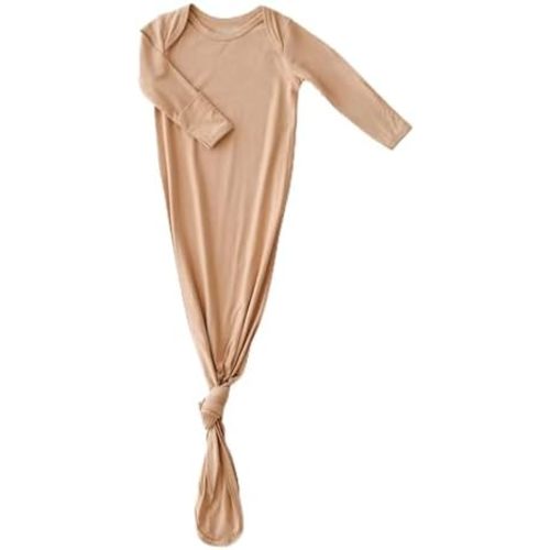 Extra Tall Knotted Baby Gown, Super Soft Viscose from Bamboo Newborn Sleeper for Baby Girl and Boy