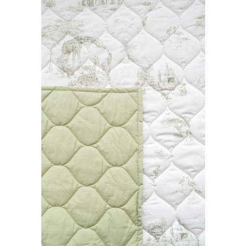 Safari Toile Quilted Playmat - Organic Quilted Baby Playmat – The Gilded Bird US