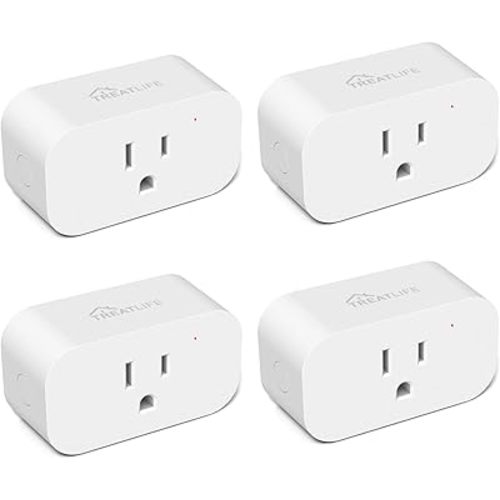 TREATLIFE 4 Pack Smart Plugs That Work with Alexa and Google Home, 7 Day Heavy Duty Programmable Timer, 1800W 15A WiFi Smart Outlet, Child Lock, Vacation Mode, Reliable WiFi Connection