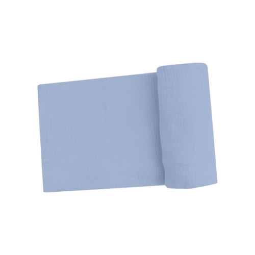 Solid Muslin Dusty Blue Swaddle Blanket