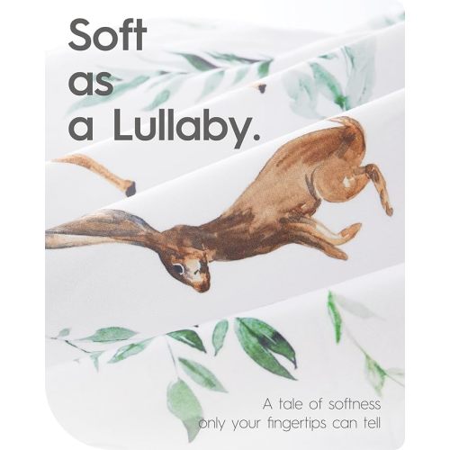 Premium Soft Crib Sheets for Boys, Ultra Breathable Crib Fitted Sheet, Super Stretchy Baby Bed Sheets 28''x52''x9'' Extra Deep Pocket