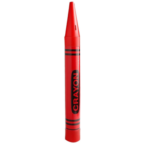 Universal Affect - Large Crayon Coin Savings Bank - Dimensions are approximately 22.5" Tall x 2.25" wide & deep - Color: Red