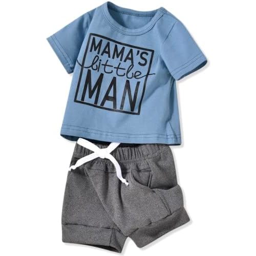 Aalizzwell Newborn Infant Baby Boys Summer Outfit
