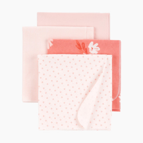 Carter's 4-Pack Receiving Blankets - Ivory/Pink, Osz