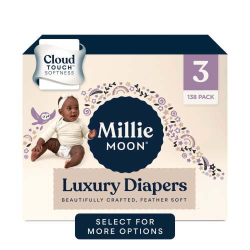 Millie Moon Luxury Diapers, Size 3, 138 Count (Select for More Options)