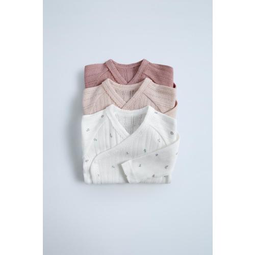THREE-PACK OF PRINTED KIMONO BODYSUITS - Pink | ZARA United States
