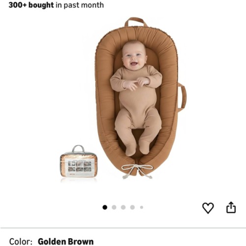 Baby Lounger - Infant Lounger for Newborn 0-24 Months, Pure Cotton Breathable Baby Nest Lounger, Newborn Essentials for Baby Boys & Girls, Portable Baby Lounger for Home and Travel