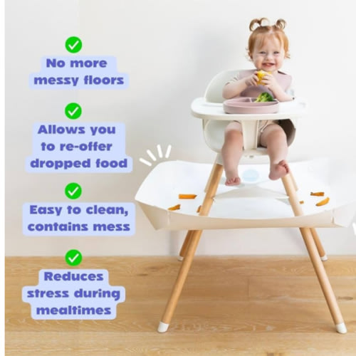 CATCHY - Food Catcher - Compatible with Lalo The Chair High Chair + 11 Other High Chairs - Highchair Sold Separately - Baby & Toddler Food & Mess Catcher - Under High Chair Accessory