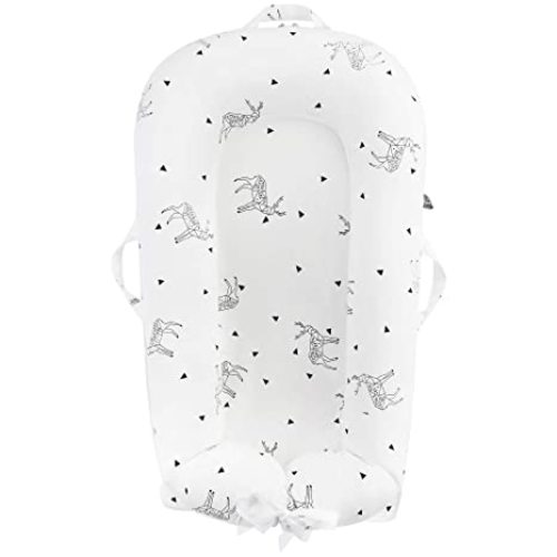 Newborn Baby Nest Sleep Pod - Dock a tot Covers Only for DockATot Deluxe Plus + Extra Cover 100% Cotton Co Sleeping Replacement Cover Boys Girls(Fits Dockatot Deluxe+) (Triangle Dear)