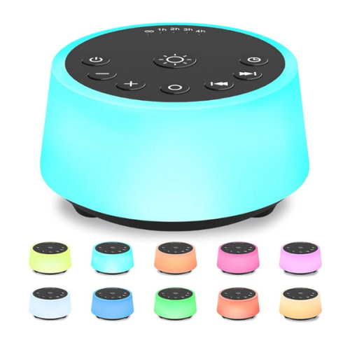 Color Noise Sound Machines with 10 Colors Night Light 25 Soothing Sounds and Sleep White Noise Machine 32 Volume Levels 5 Timers Adjustable Brightness Memory Function for Adults Kids Baby