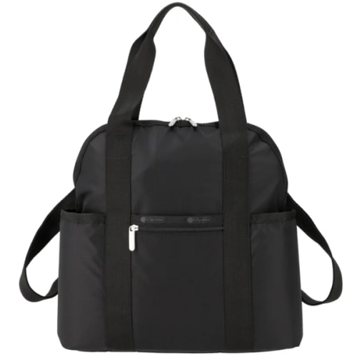Solid Black Double Trouble Backpack | LeSportsac (diaper bag)