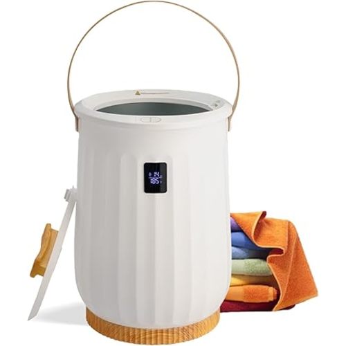 Winado Towel Warmer Bucket Style, Portable Large Towel Heater with Adjustable Timer, LED Display, Child Safety Lock, Fits Up to Two Oversized Towels for Bathroom, Hot Tub, Spa