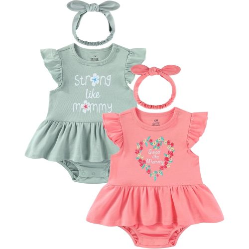 Baby Girls Romper Summer Ruffled Sleeve Bodysuit Dresses Infant Girl Clothes