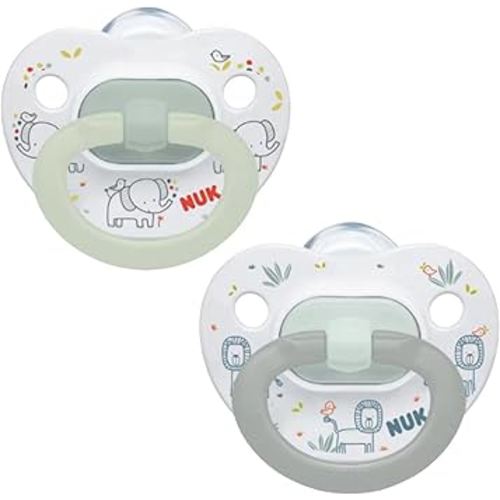 NUK Orthodontic Pacifiers, Boy, 0-6 Months, Blue (Pack of 2)