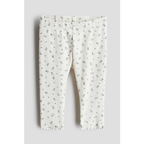 RIBBED COTTON LEGGINGS