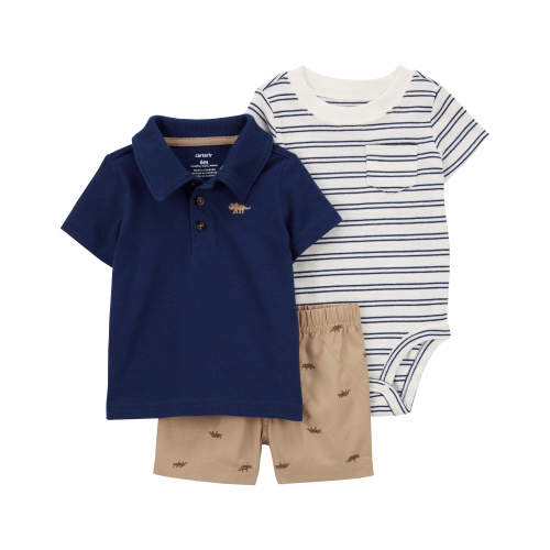 Baby 3-Piece Little Short Set - Style,Navy
