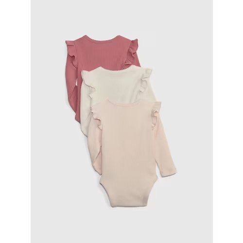 Baby First Favorites TinyRib Bodysuit (3-Pack) in barely pink, size: 0-3 M