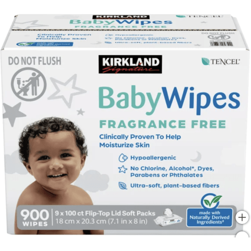 Kirkland Signature Baby Wipes Fragrance Free, 900-count