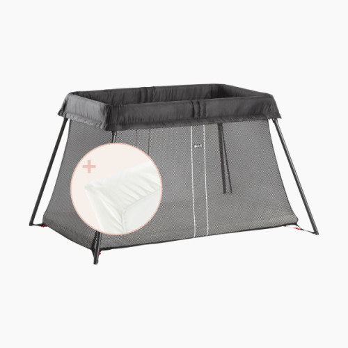 Travel Crib & Organic Sheet Bundle - Black