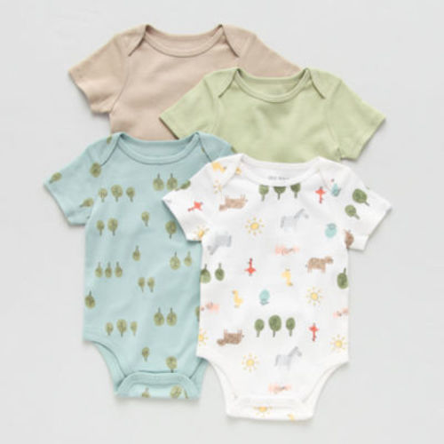 Okie Dokie Baby Unisex 4-pc. Short Sleeve Bodysuit