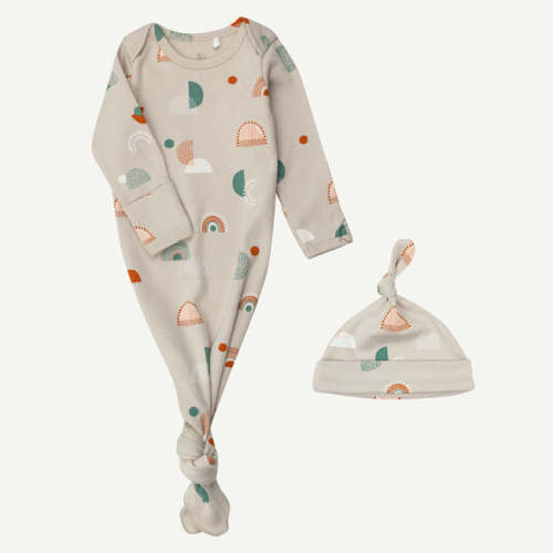 Oasis Geo Print Cap & Gown Set