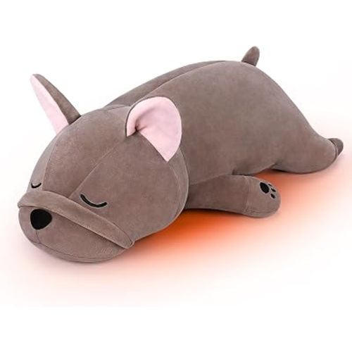 1.8lb French Bulldog Stuffed Animals Plush Microwavable Heating Pad-French Bulldog Heating Pads for Cramps &Period Pain Relief, Heatable & Coolable Stuffed Animals Bedtime Birthday Gift for Women Kids