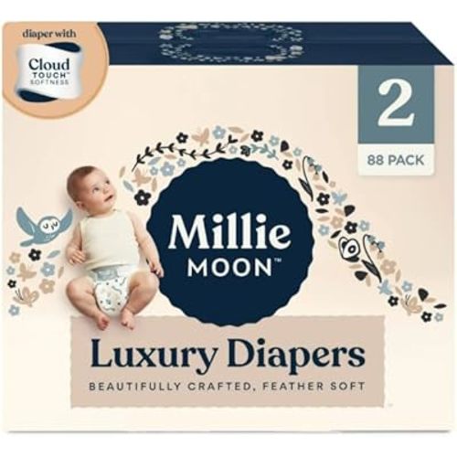 Milli~e Moon Luxury Diapers COUCHES DE Luxe, Size 2-88 Count