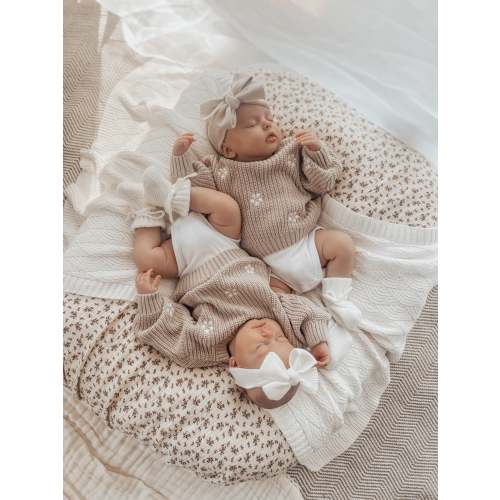 Chunky Knit Jumper - Flowers